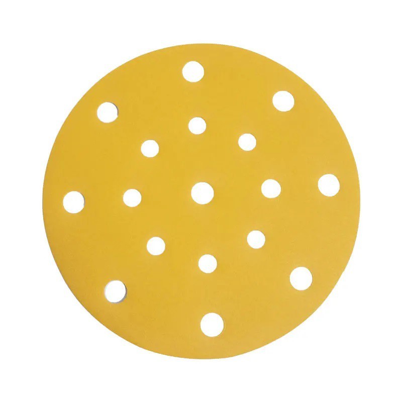17 Hole Hook and Loop Alumina Gold Sanding Disc